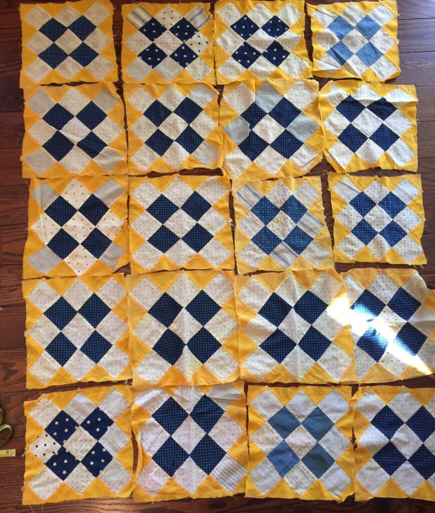 Antique 9 Patch Quilt Blocks 12 By 12 Inches 1800 s 20