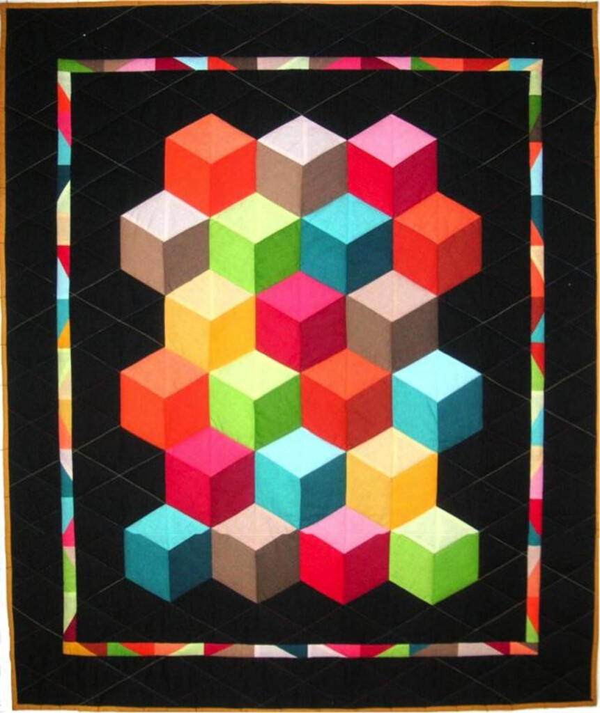 Baby Blocks Quilt Pattern Lessa Siegele Craftsy Tumbling Blocks 