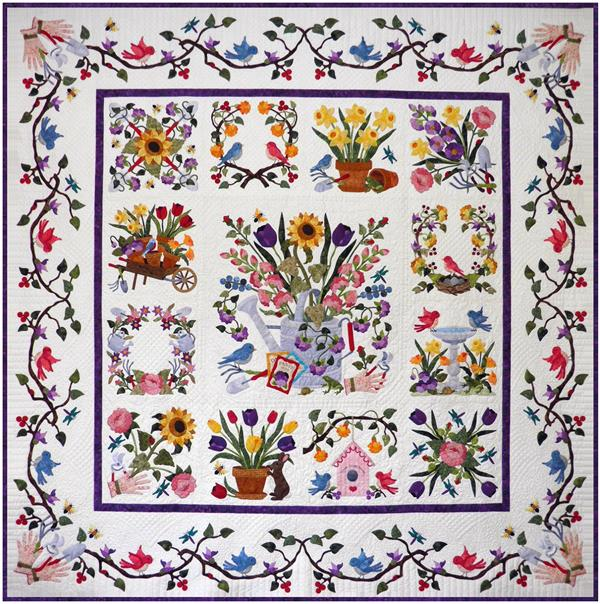 Baltimore Spring Quilt Kit Includes Pre cut Pre fused Appliqu s 