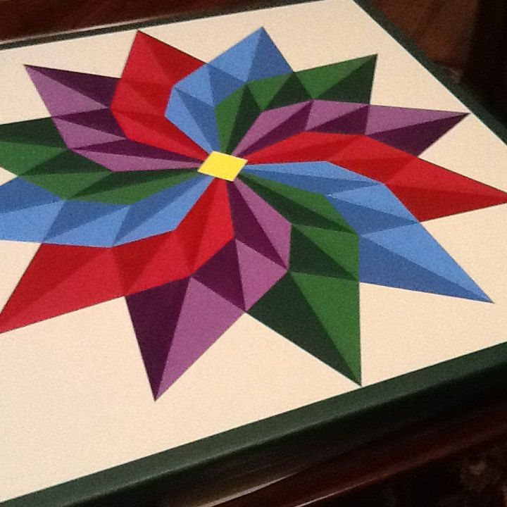 Beautiful 12 Pointed Star Barn Quilt Etsy Barn Quilt Patterns 