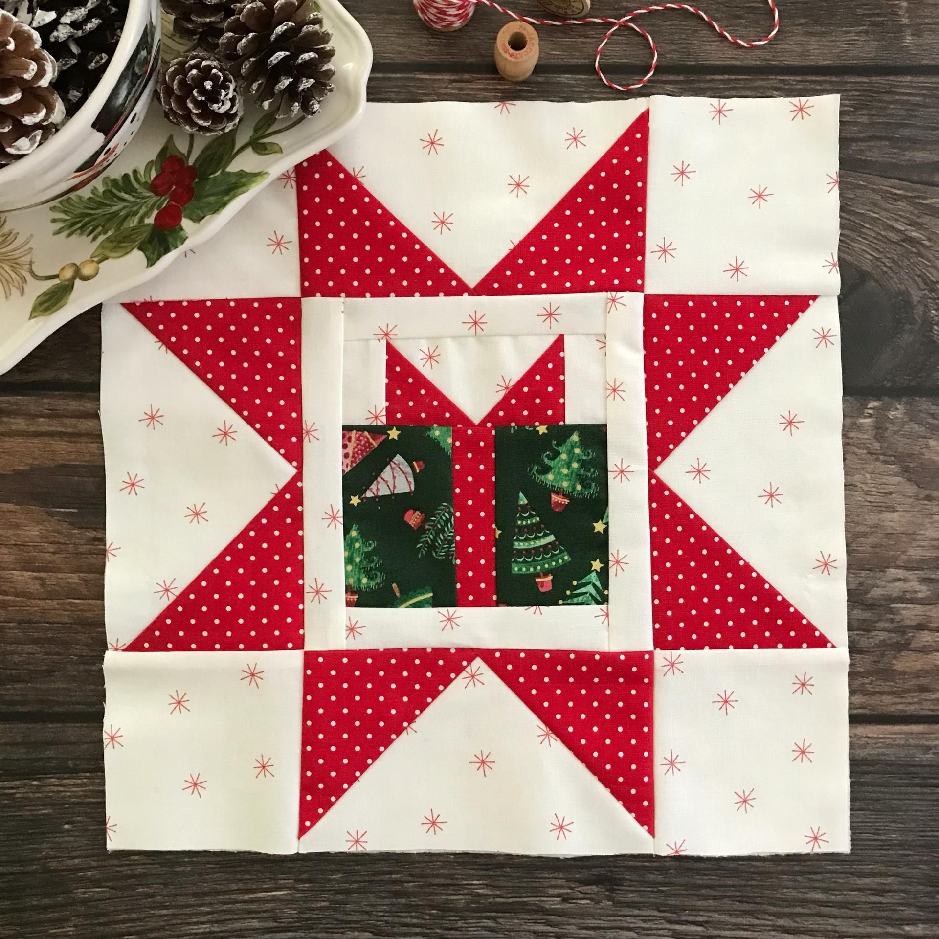 Christmas Star Block Christmas Quilt Patterns Star Quilt Blocks