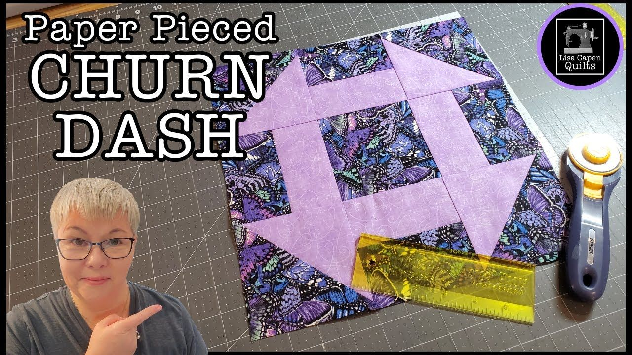 Churn Dash Quilt Block Paper Pieced Make A 12 5 X 12 5 Churn Dash