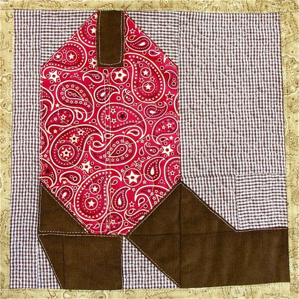Cowboy Boot Quilt Block Pattern Instant Digital PDF Download Alice