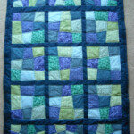 Crafter Without A Cat Blue Crazy Nine Patch Crazy Patchwork Quilt