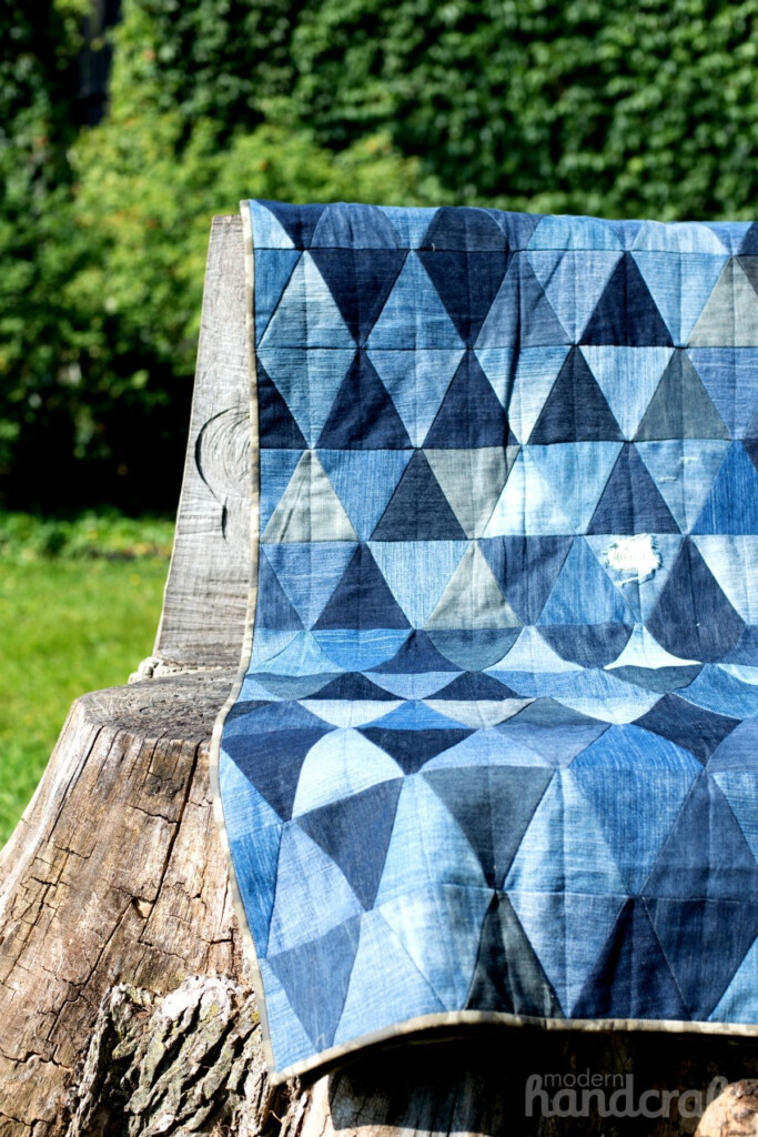 Denim Triangle Quilt Denim Quilt Patterns Denim Quilt Triangle Quilt