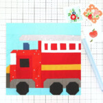Fire Truck Block In 2020 Quilt Blocks Quilt Block Patterns Quilts