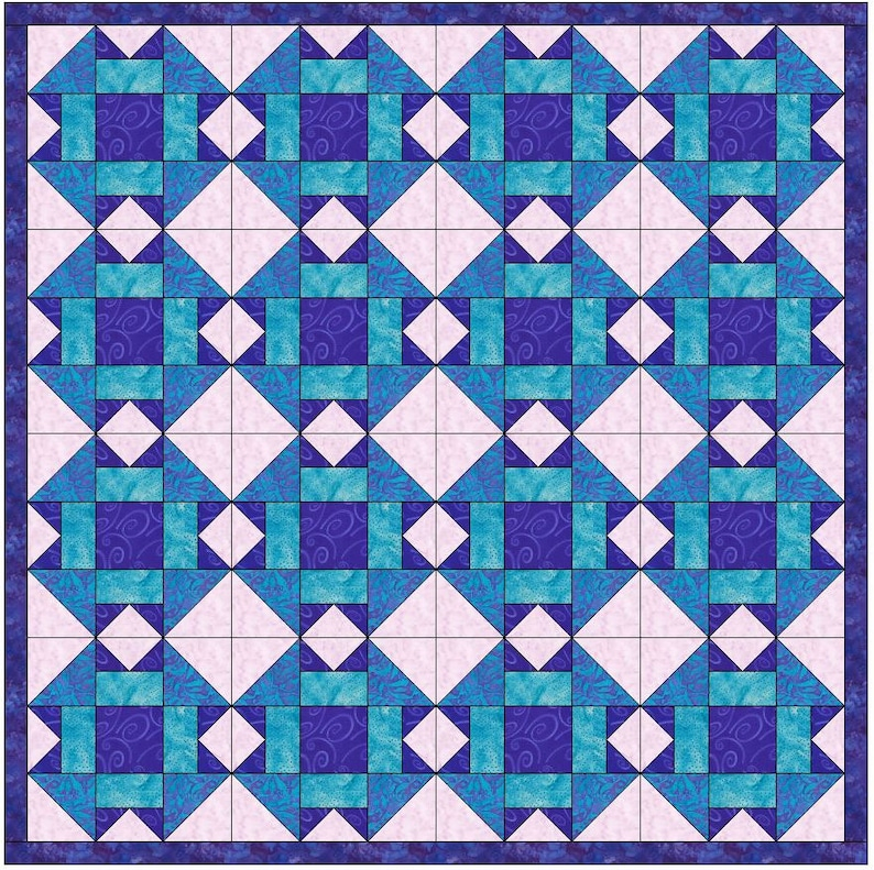 Folded Corners Quilt 10 Inch Paper Foundation Quilting Block Etsy