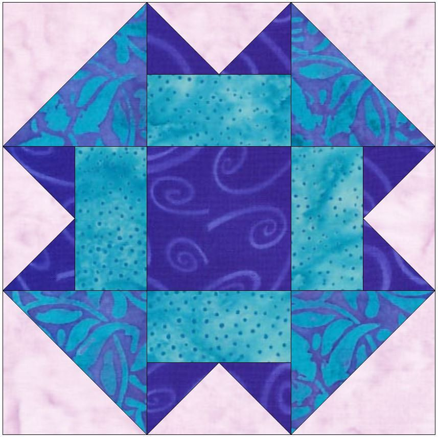 Folded Corners Quilt 10 Inch Paper Foundation Quilting Block Etsy 