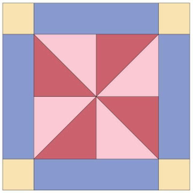 Framed Pinwheels Quilt Block Pattern Pinwheel Quilt Quilt Block 