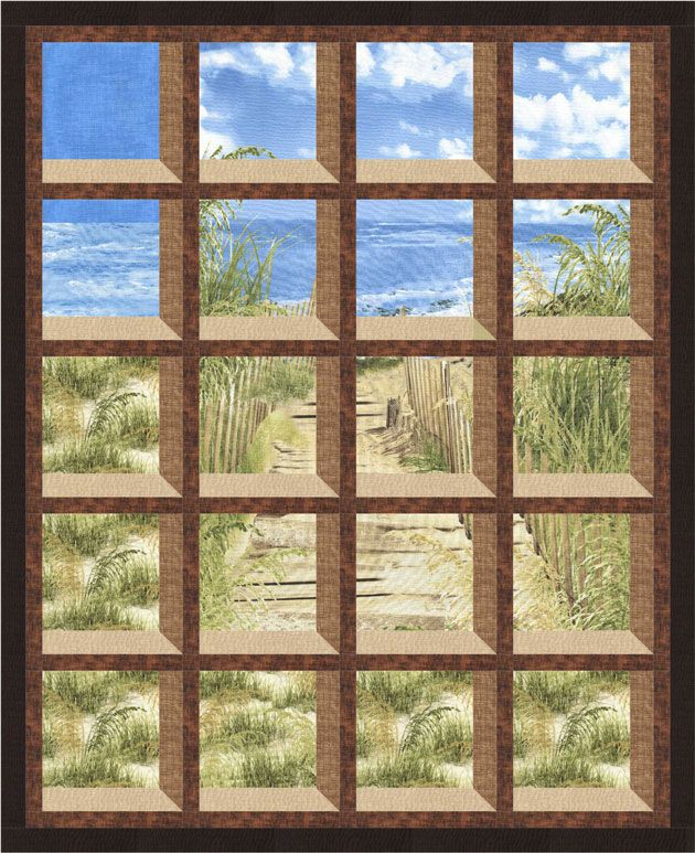 Free Pattern Day Attic Windows Quilts Panel Quilt Patterns Attic