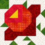 FREE Rose Quilt Block Pattern For 12 inch Finished Block Marty