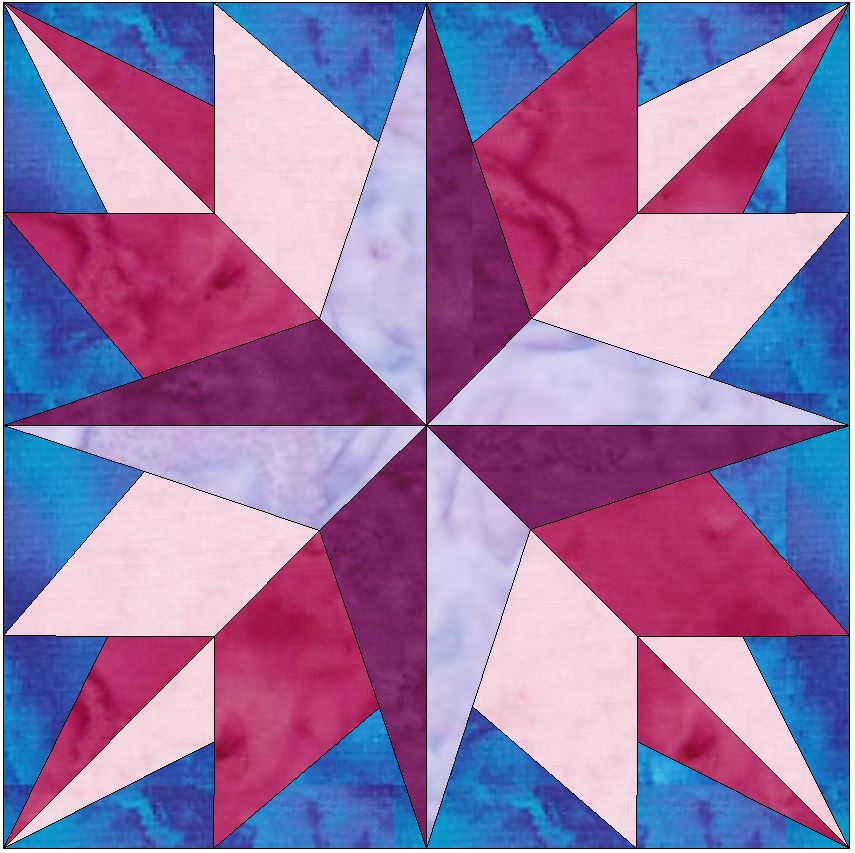 Guiding Star 15 Inch Block Quilting Template Pattern