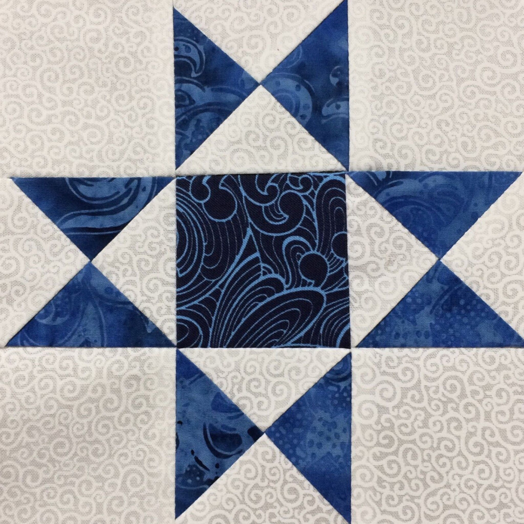 Hand Made Karma Blue White Sampler Six Inch Blocks Colorful 