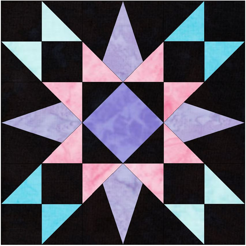 HC Explosive 10 Inch Quilting Block Paper Piecing Foundation Pattern