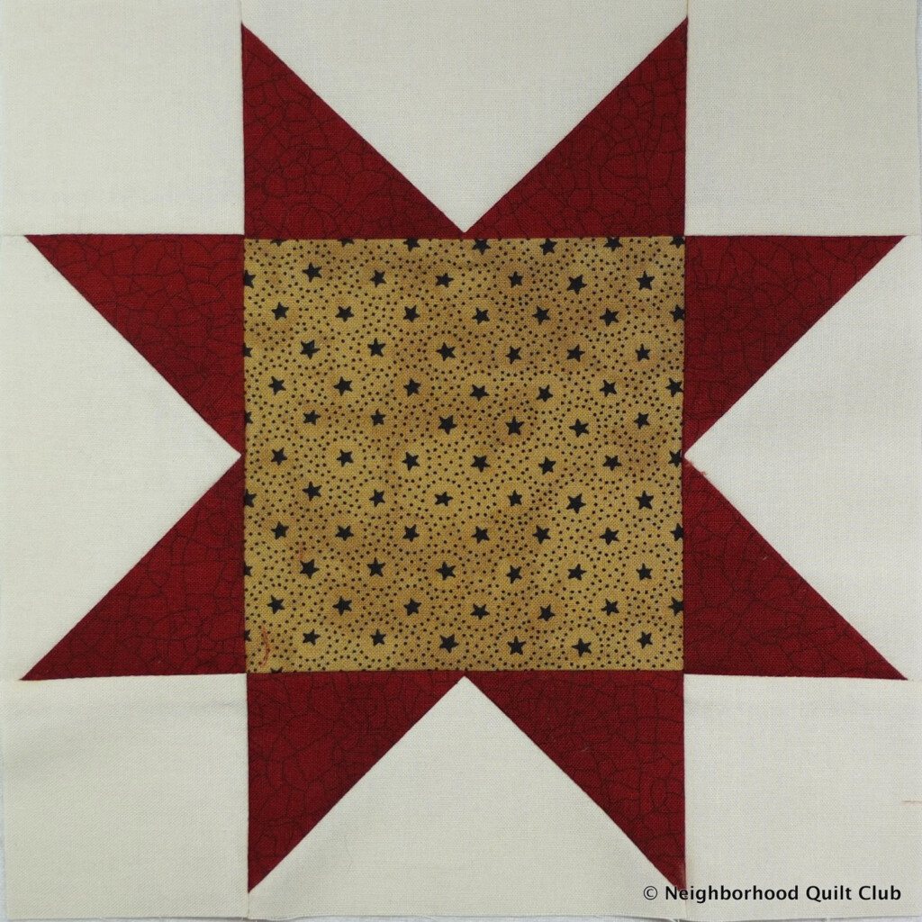 Neighborhood Quilt Club North Star Quilt Block Tutorial