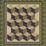 Nine Patch Tumbler Quilt Pattern Queen Lap Tumbling Block Etsy