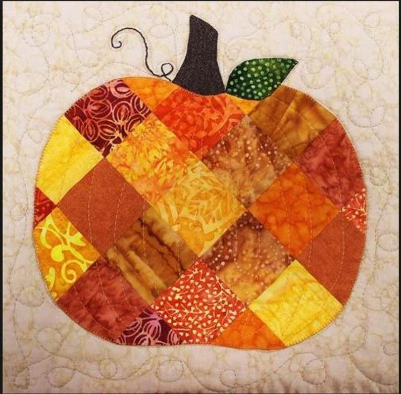 Patchwork Pumpkin Table Runner By Jennifer Bosworth Etsy Fall 
