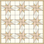 Quilt Block Pattern Galaxy Star 4 Inch Quilt Block Etsy
