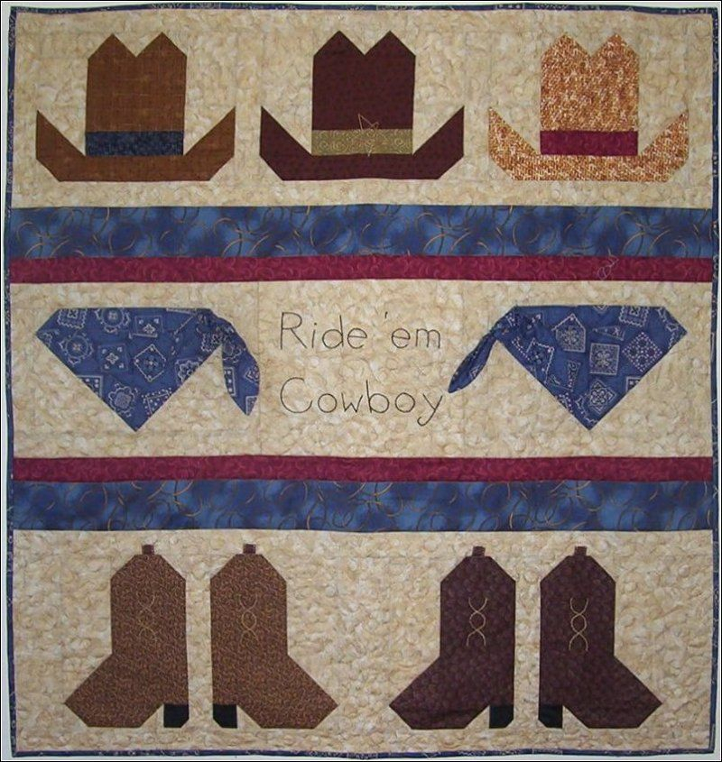 Ride em Cowboy Boy Baby Quilt Pattern Horse Quilt Cowboy Quilt 