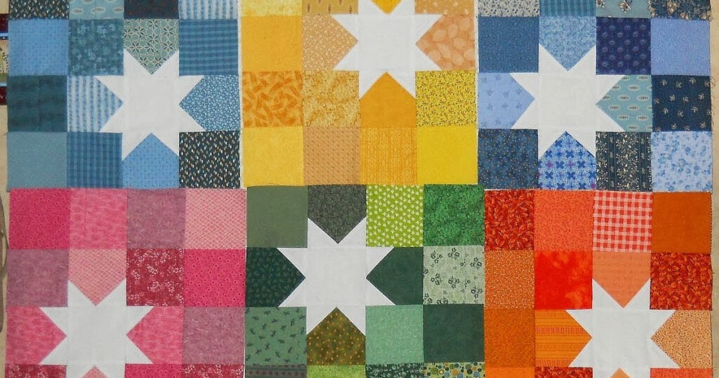 Scrapbox Quilts 16 Patch Star Quilt