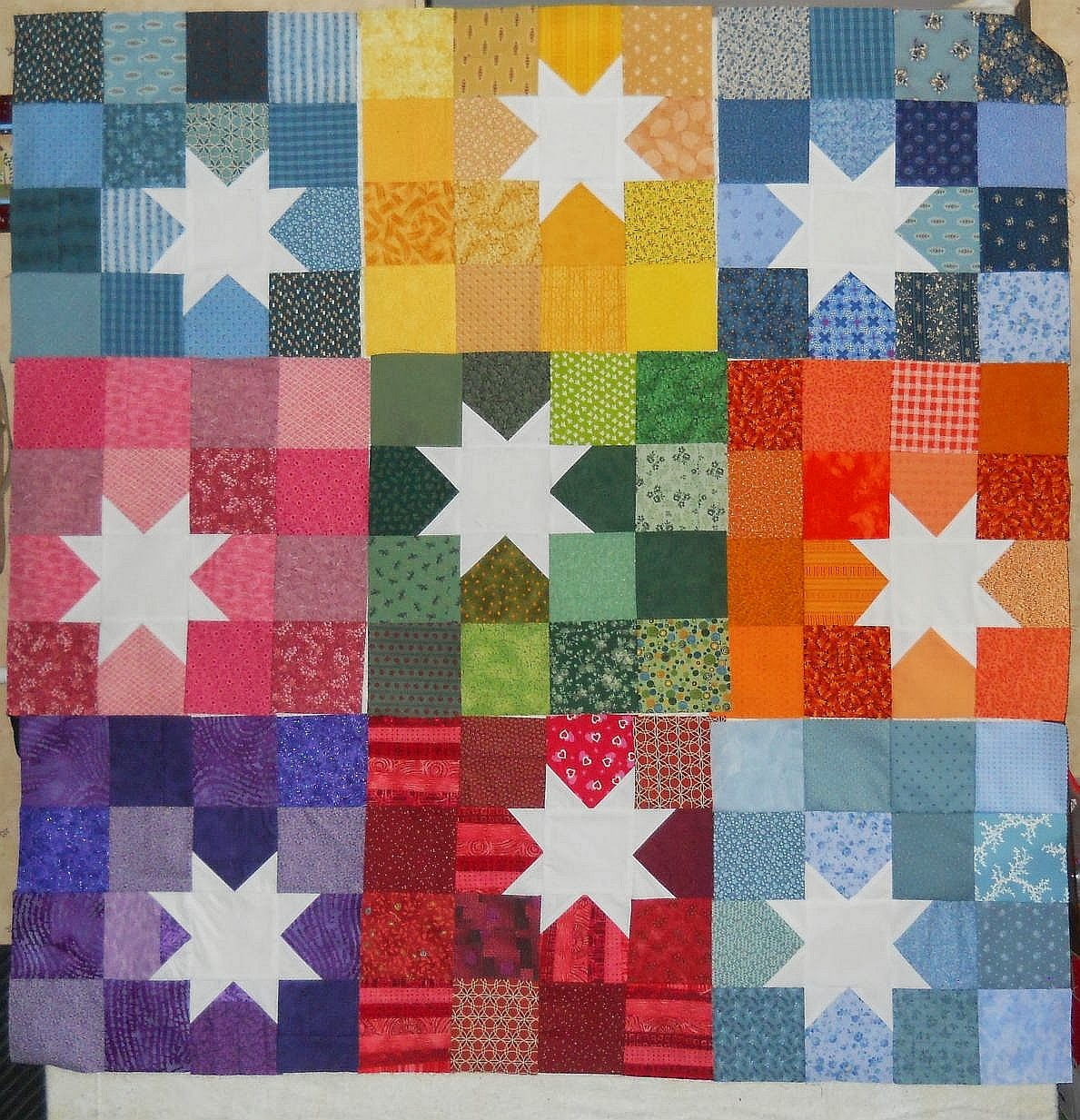 Scrapbox Quilts 16 Patch Star Quilt
