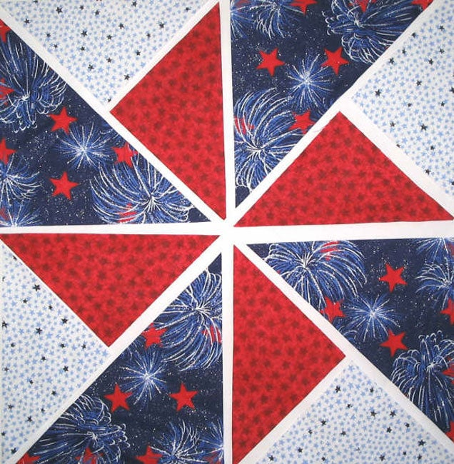 Shop Fireworks Fabric Pinwheel Quilt Kit 12 Blocks Free Shipping On 