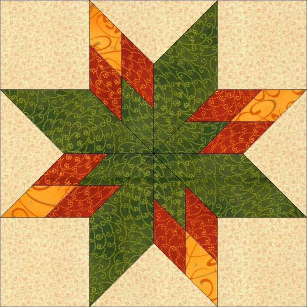 Star Block Pattern 12 Inch Block Craftsy Barn Quilt Patterns Star 
