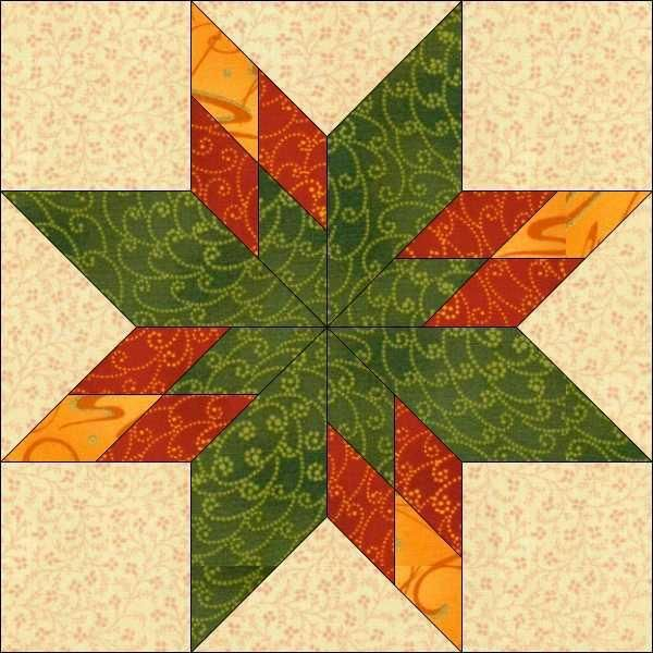 Star Block Pattern 8 Inch Block By OneDaisyStudio Craftsy Barn 