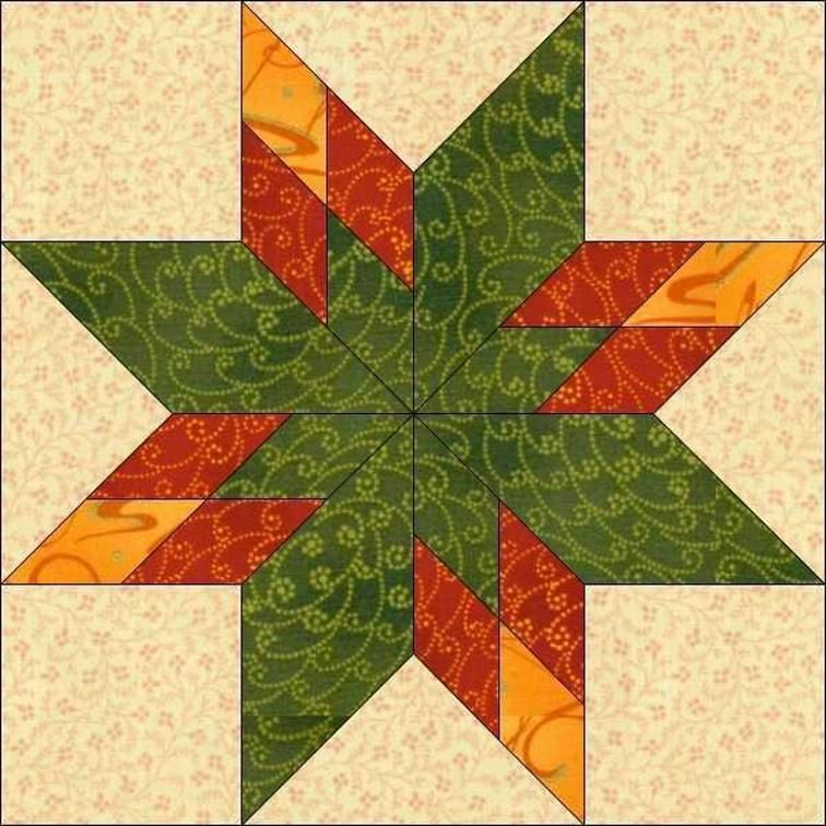 Star Block Pattern 8 Inch Block Craftsy Barn Quilt Patterns Quilt