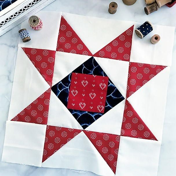 Star Spangled Quilt Block Quilt Block Patterns Modern Quilt Blocks 