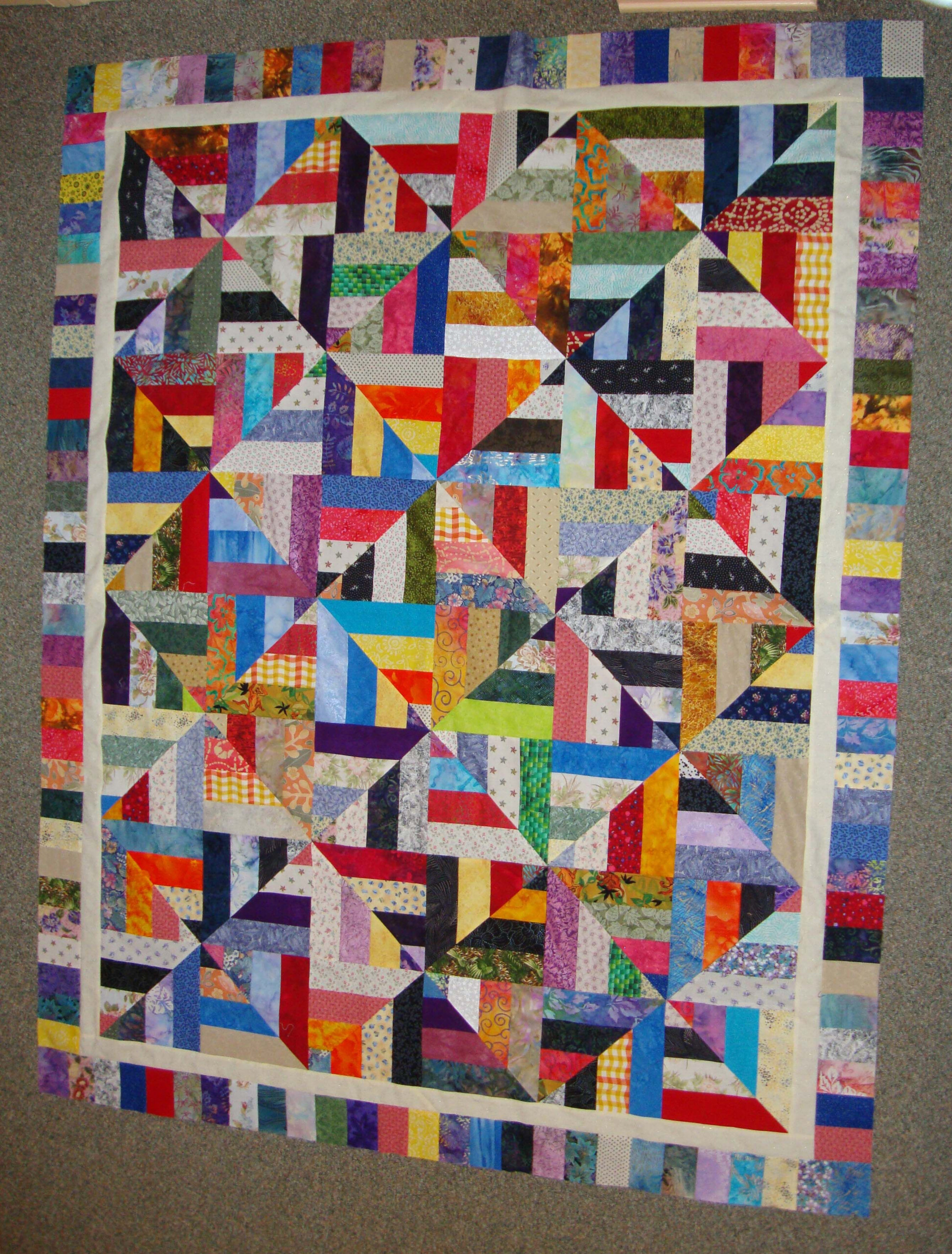 Strip Twist Quilt By Debquilts2 From The Quiltingbaord Scrap