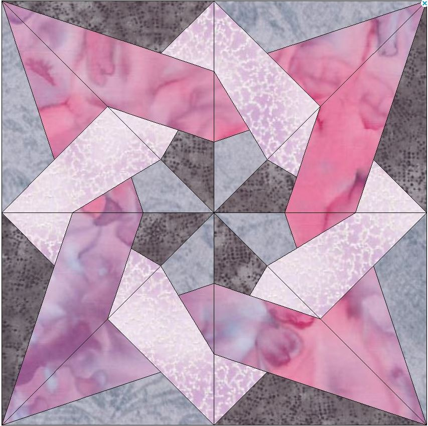 Tangled Star Quilting Template Pattern 10 Inch Block
