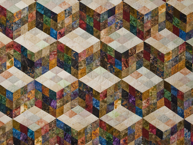 Tumbling Blocks Nine Patch Queen Photo 3