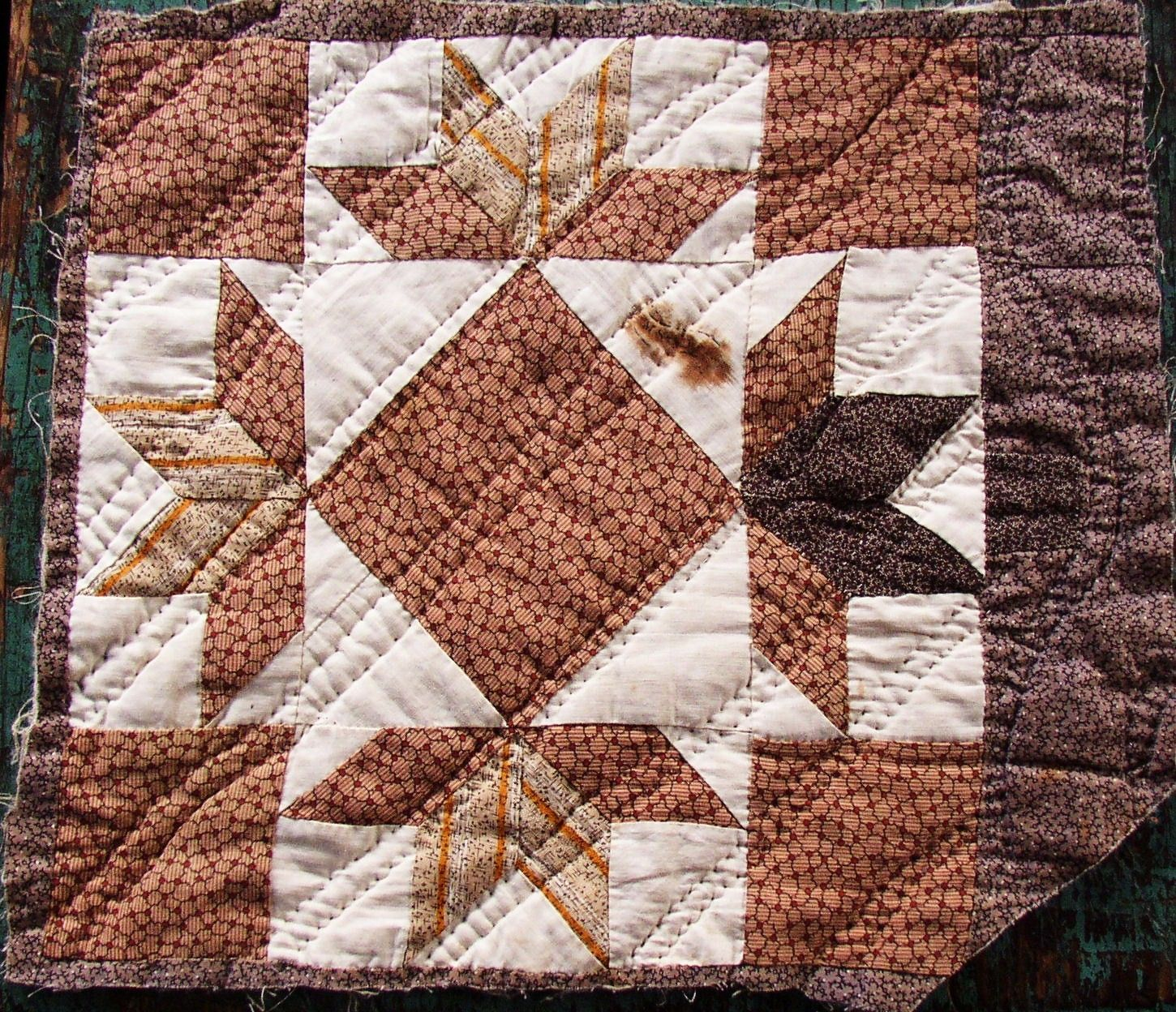 VINTAGE QUILT BLOCK Browns Late 1800 S Great Fabrics Etsy Quilts