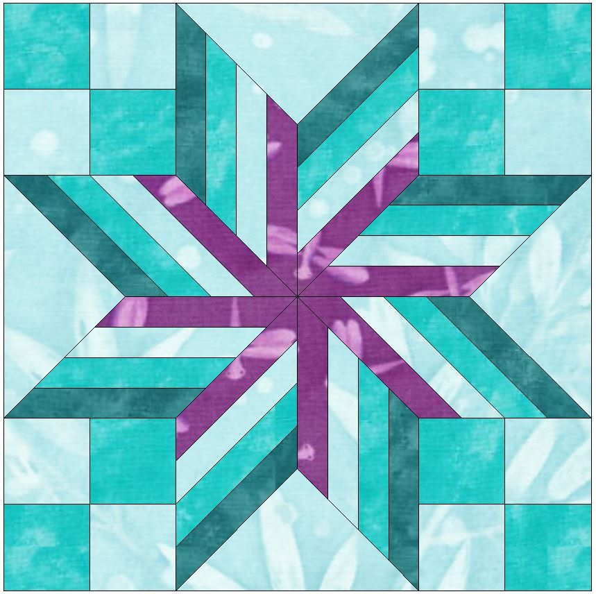 Wrapped Star Quilt 15 Inch Paper Template Quilting Block Etsy Quilt 
