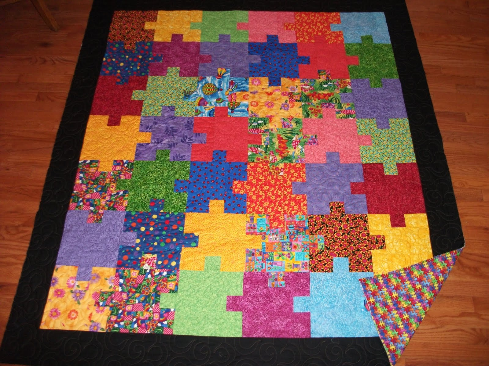 Around The Blocks Puzzle Quilt