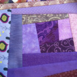Crazy Quilt Block 11 Inch Square Purple Violet Log Etsy Crazy