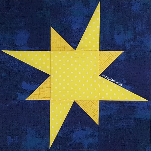 Galaxy Star Quilt Block Variation Pattern Tutorial An Uneven Star