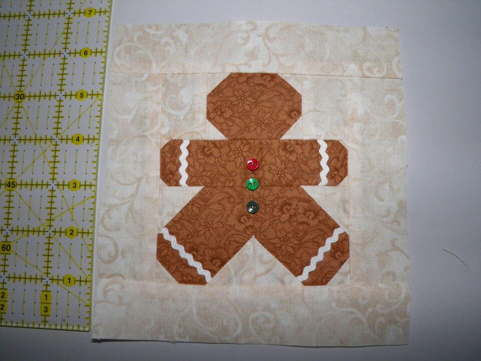 Gingerbread Man Block Gingerbread Quilt Quilting Crafts Christmas