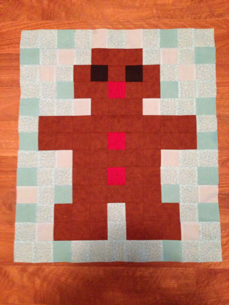 Gingerbread Man Twister Before twisting Twister Quilts Quilt 