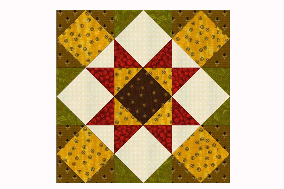 Kansas Star Quilt Block Pattern In Two starquiltblocks In 2020